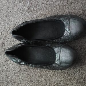 Vionic pewter quilted ava ballet flat